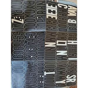 Waterproof Vinyl stick in gothic letters black 3" great for projects Headline